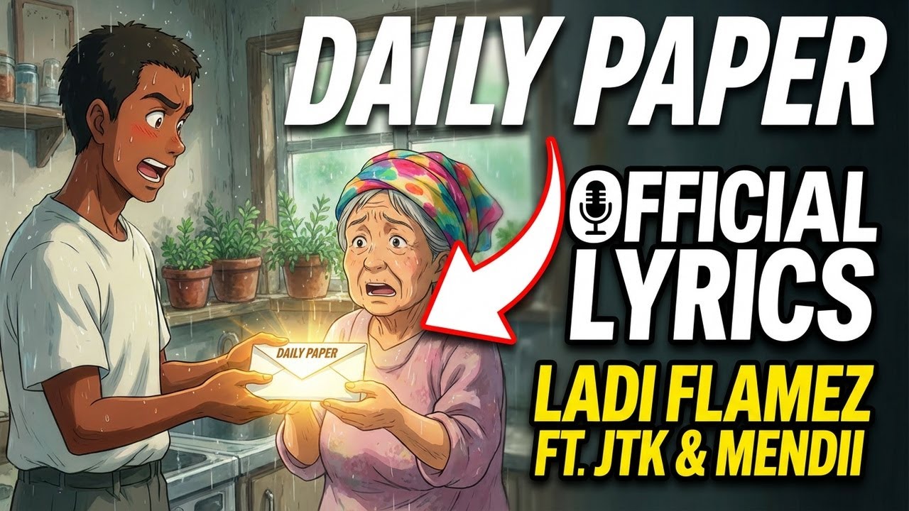 Load video: The official lyric video for Daily Paper, a song by Ladi Flamez Ft. JTK &amp; Mendii.