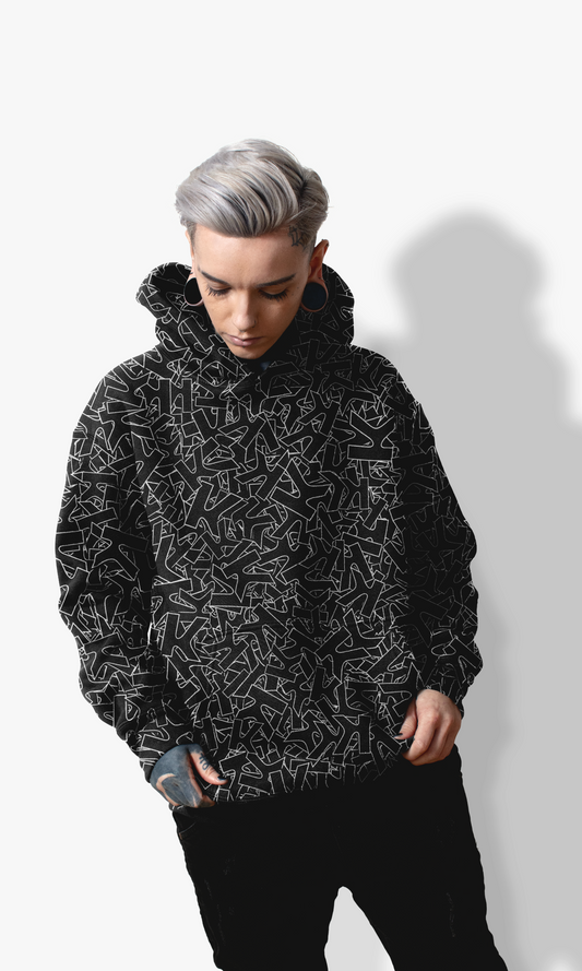 K Series | Unisex Hoodie, Black & White